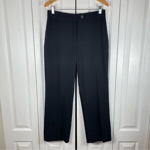 Coldwater Creek Trouser Pants Women’s 10 Black Straight Leg Lace trim Cuff Soft